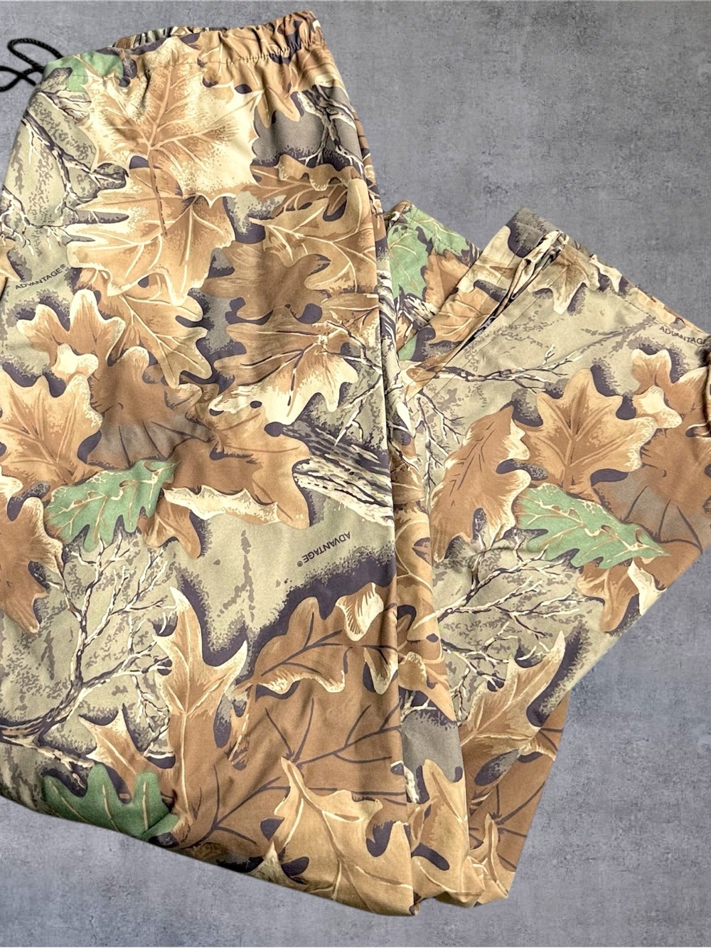 10X Advantage Camo Pants Mens L 36-38 Vintage USA Made Gore-Tex Hunting Nylon